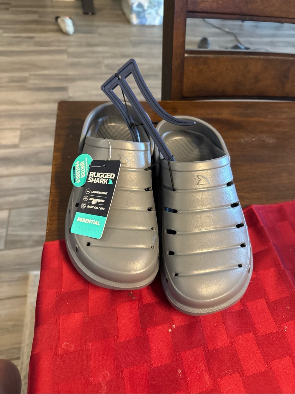 Mens Gray Slip-On Clog - Lightweight Comfort